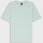 T-shirt in cotone elasticizzato con logo a contrasto 50473278 10242929 01 447 BOSS Turquoise/aqua 
