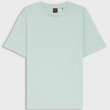T-shirt in cotone elasticizzato con logo a contrasto 50473278 10242929 01 447 BOSS Turquoise/aqua 