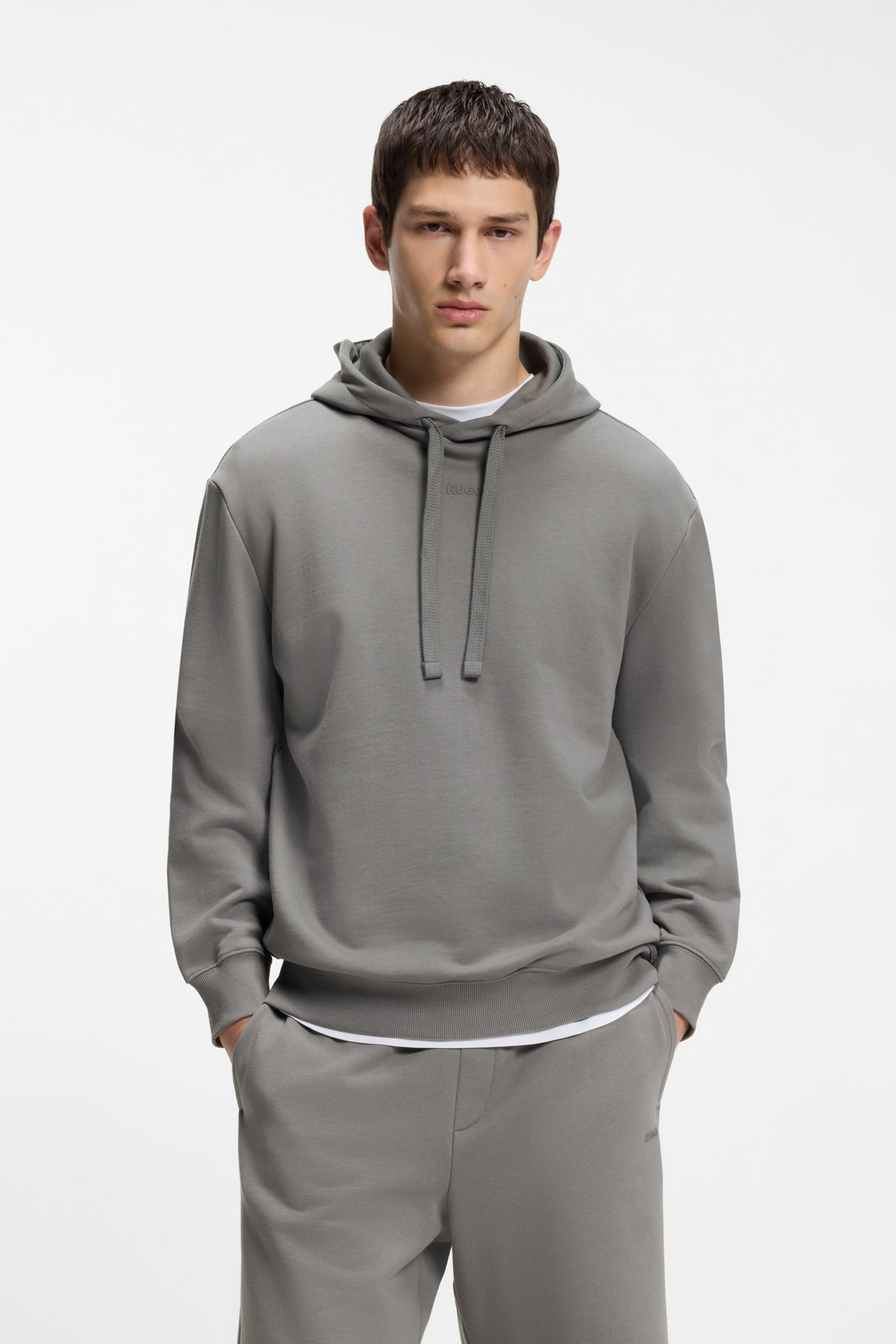 Felpa con cappuccio 50486478 10231445 01 025 BOSS Dark grey 