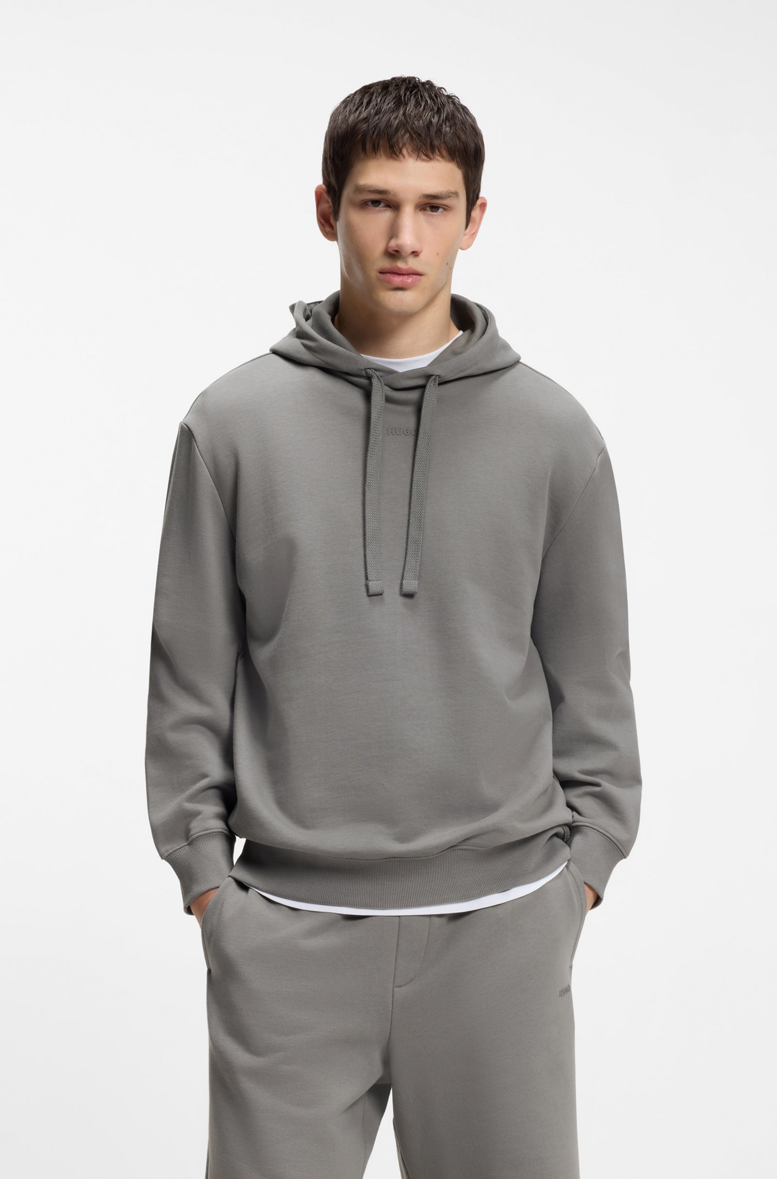 Felpa con cappuccio 50486478 10231445 01 025 BOSS Dark grey 