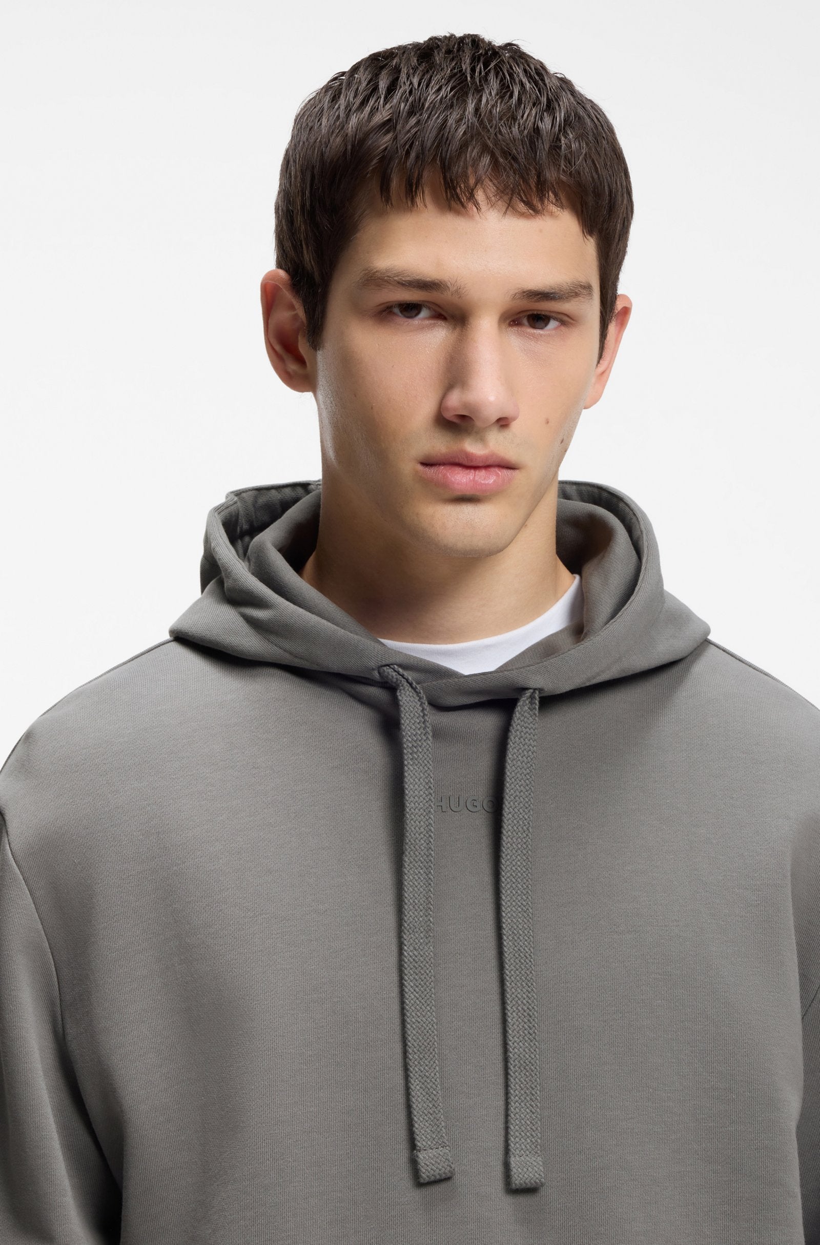 Felpa con cappuccio 50486478 10231445 01 025 BOSS Dark grey 