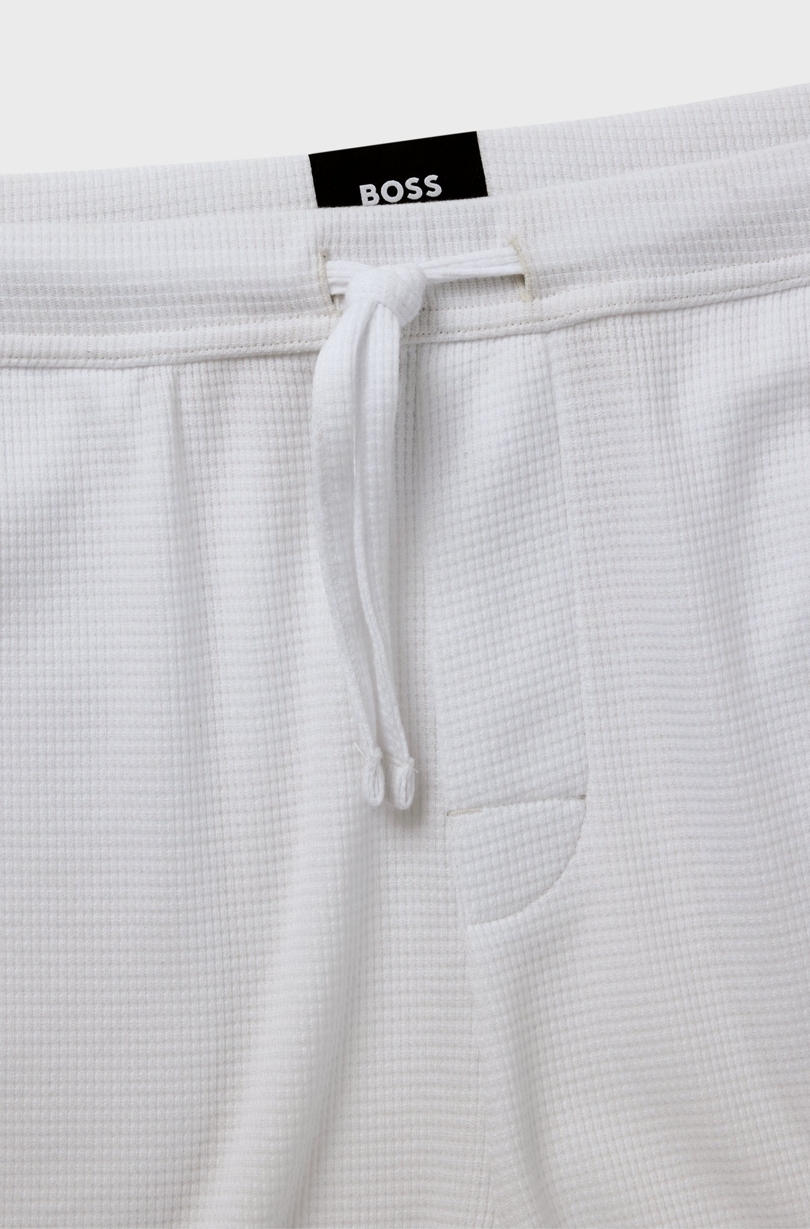 Bermuda in misto cotone con logo ricamato 50535884 10269584 01 100 BOSS White 