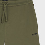 Bermuda in misto cotone con logo ricamato 50535884 10269584 01 350 BOSS Open green 