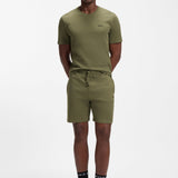 Bermuda in misto cotone con logo ricamato 50535884 10269584 01 350 BOSS Open green 