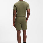 Bermuda in misto cotone con logo ricamato 50535884 10269584 01 350 BOSS Open green 