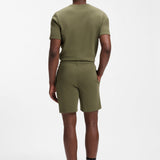 Bermuda in misto cotone con logo ricamato 50535884 10269584 01 350 BOSS Open green 