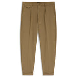 Pantalone con doppia pinces in gabardina elasticizzata 50553817 10276588 01 252 BOSS Dark beige 