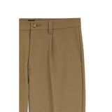 Pantalone con doppia pinces in gabardina elasticizzata 50553817 10276588 01 252 BOSS Dark beige 