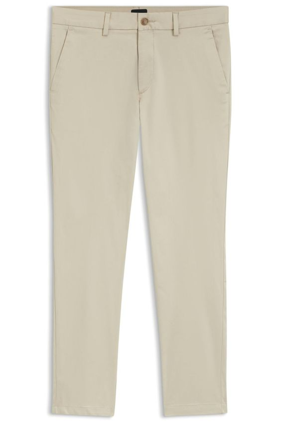 Pantalone in cotone elasticizzato 50553841 10276615 01 286 BOSS Open beige 