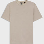 T-Shirt in cotone mercerizzato con motivo jacquard 50559775 10279650 01 286 BOSS Open beige 