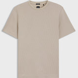 T-Shirt in cotone mercerizzato con motivo jacquard 50559775 10279650 01 286 BOSS Open beige 