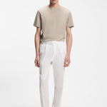 T-Shirt in cotone mercerizzato con motivo jacquard 50559775 10279650 01 286 BOSS Open beige 