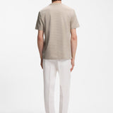 T-Shirt in cotone mercerizzato con motivo jacquard 50559775 10279650 01 286 BOSS Open beige 