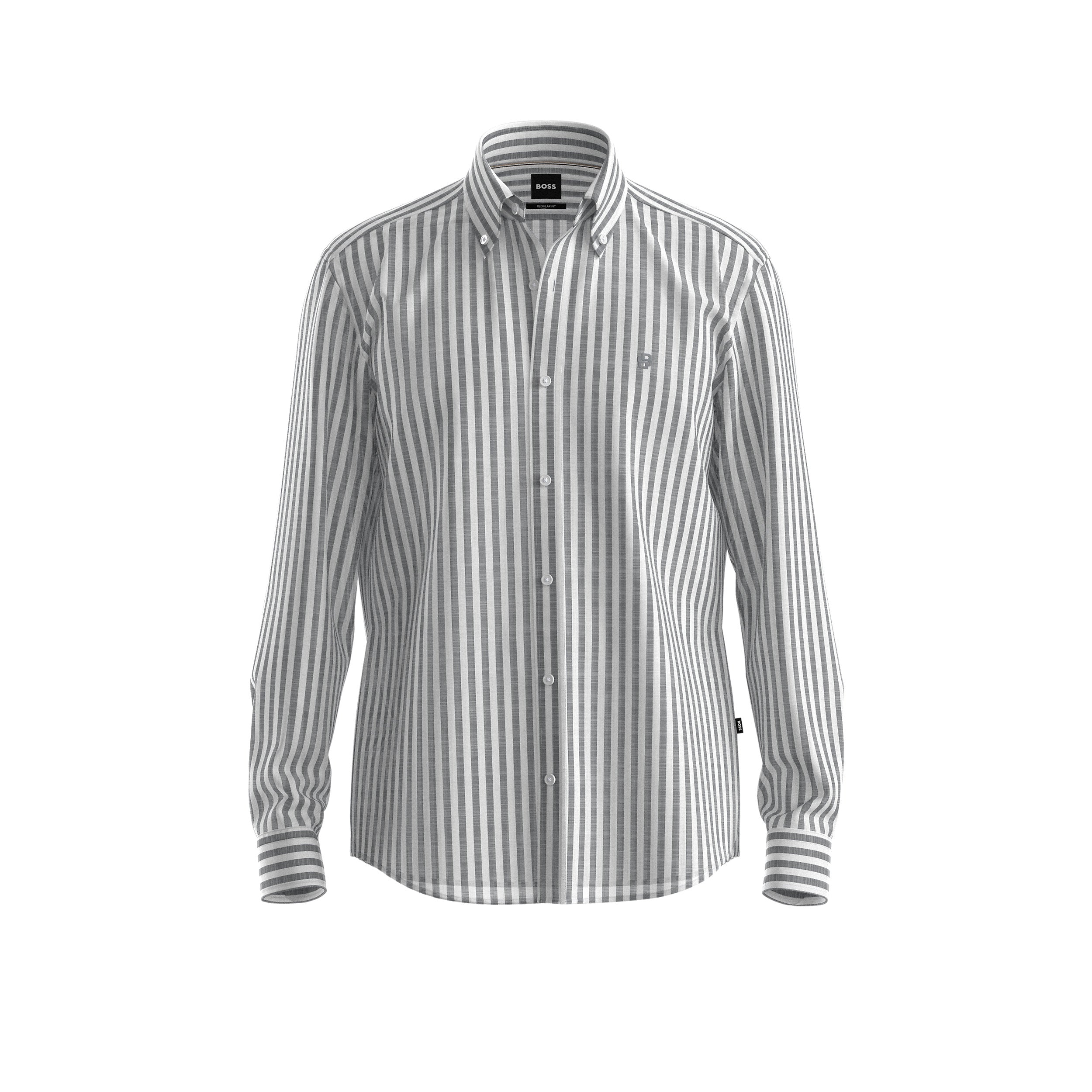 Camicia button down in lino 50560595 10279014 01 404 BOSS Dark blue 