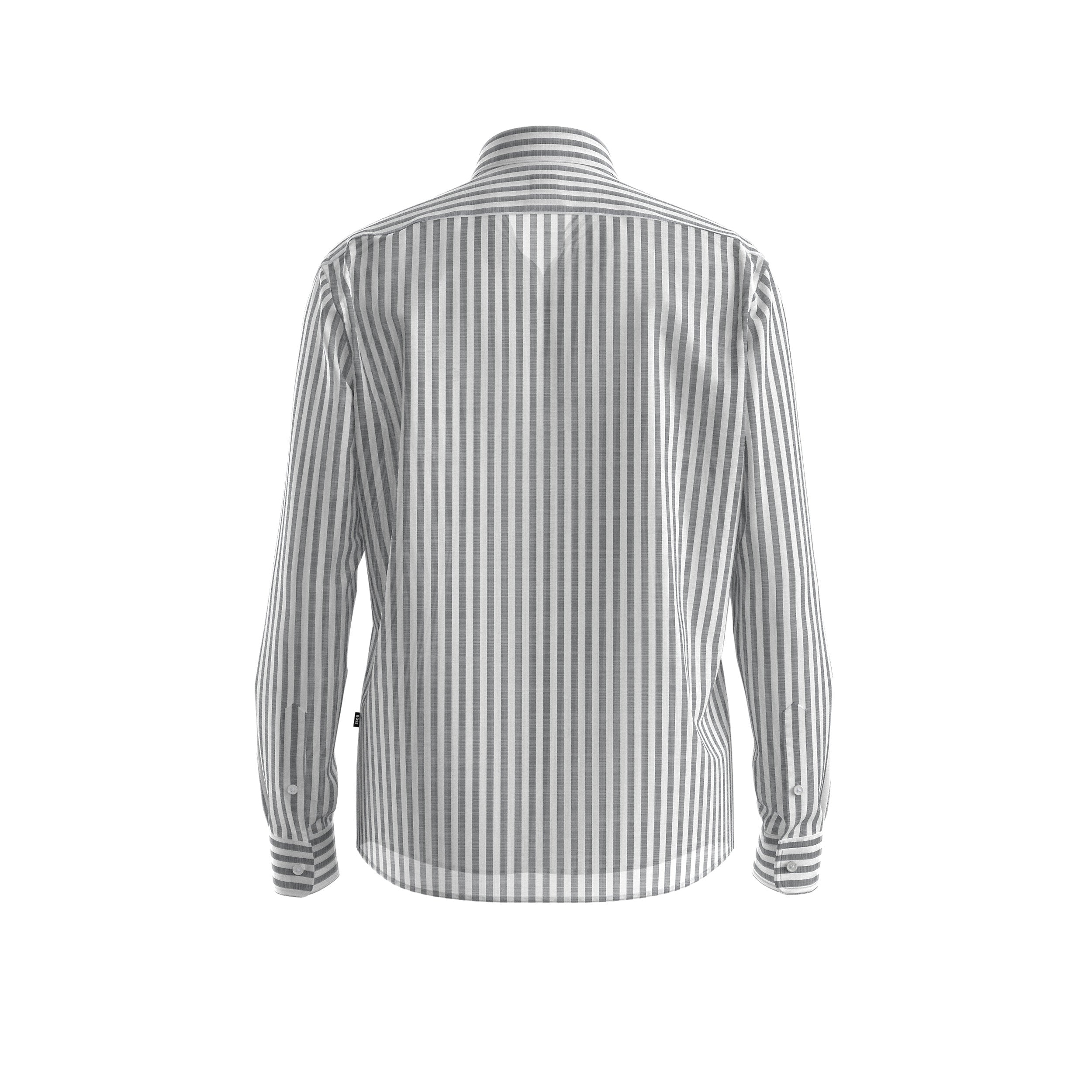 Camicia button down in lino 50560595 10279014 01 404 BOSS Dark blue 
