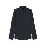 Camicia slim in microfibra 50561106 10278633 01 404 BOSS Dark blue 