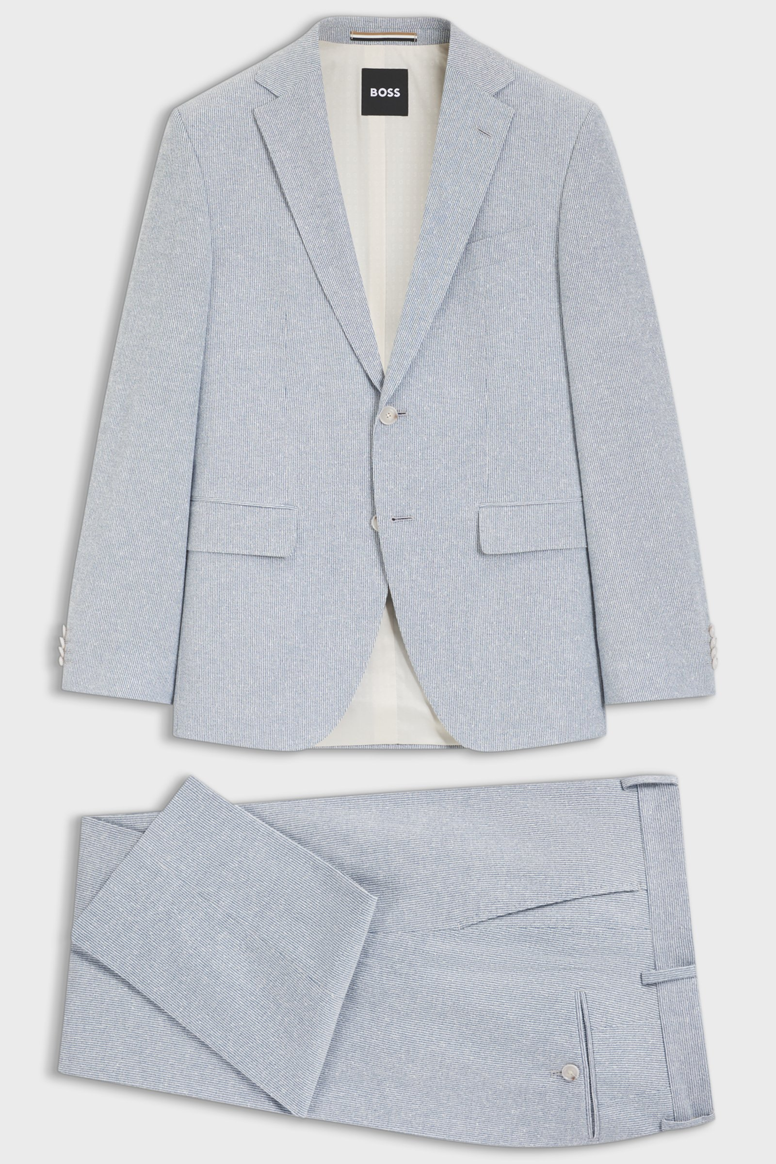 Abito due pezzi regular fit in bouclé elasticizzato 50561822 10279246 01 466 BOSS Light blue 