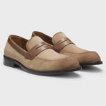 Mocassini in pelle scamosciata 50563098 10258859 01 265 BOSS Medium beige 