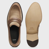 Mocassini in pelle scamosciata 50563098 10258859 01 265 BOSS Medium beige 