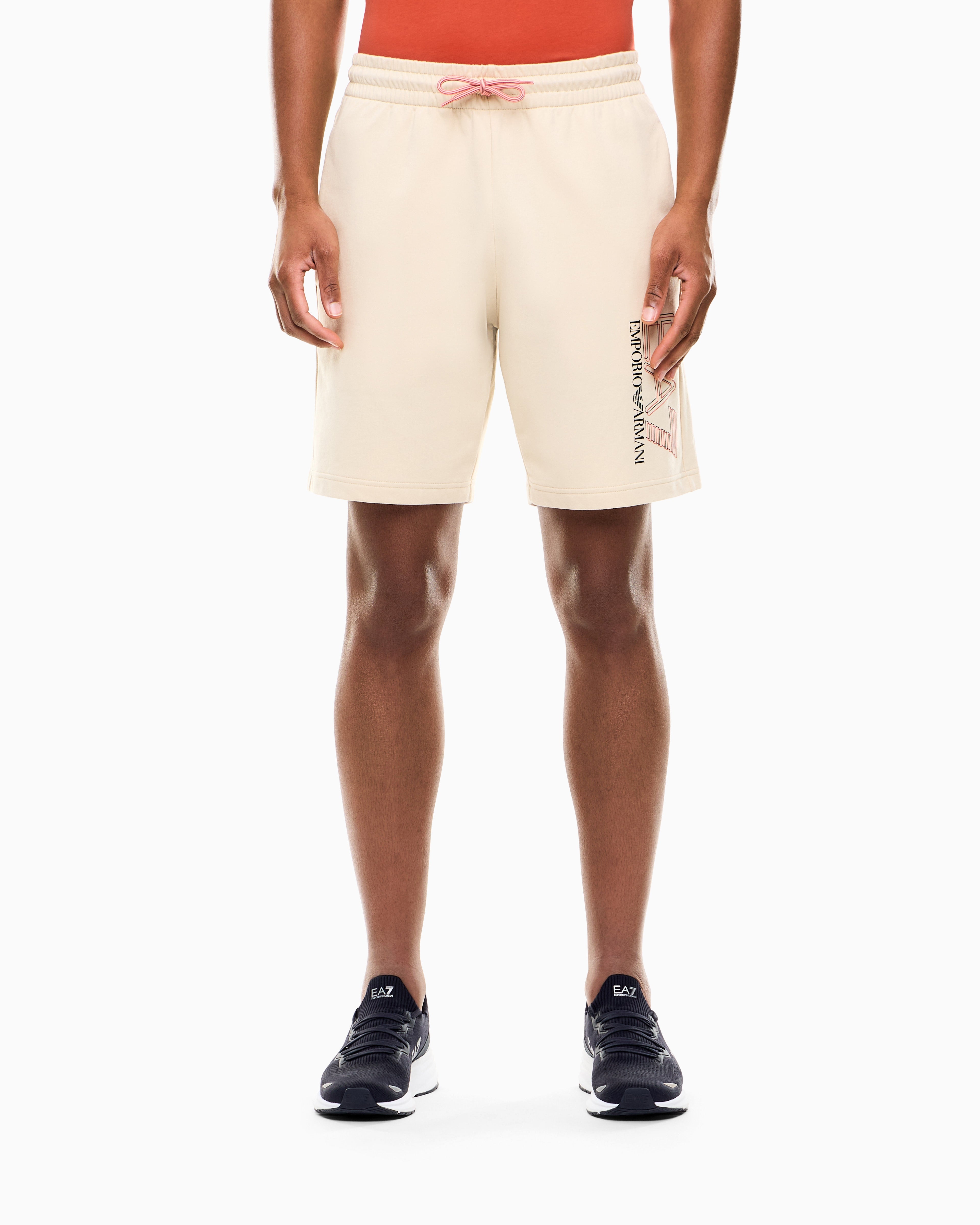 Shorts in Jersey con Logo Laterale 7M001315 AF13512 U1088 EA7 Beige 