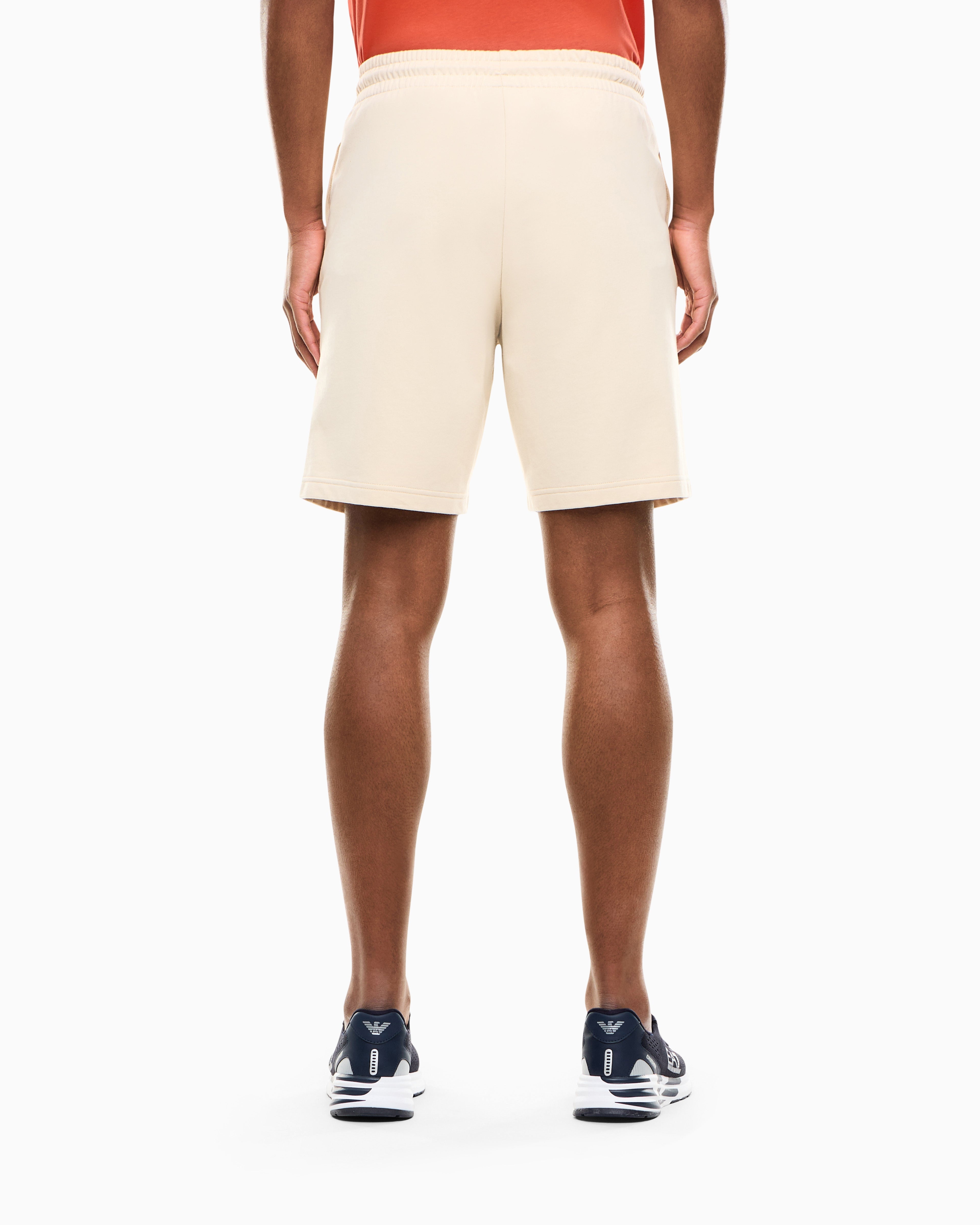 Shorts in Jersey con Logo Laterale 7M001315 AF13512 U1088 EA7 Beige 