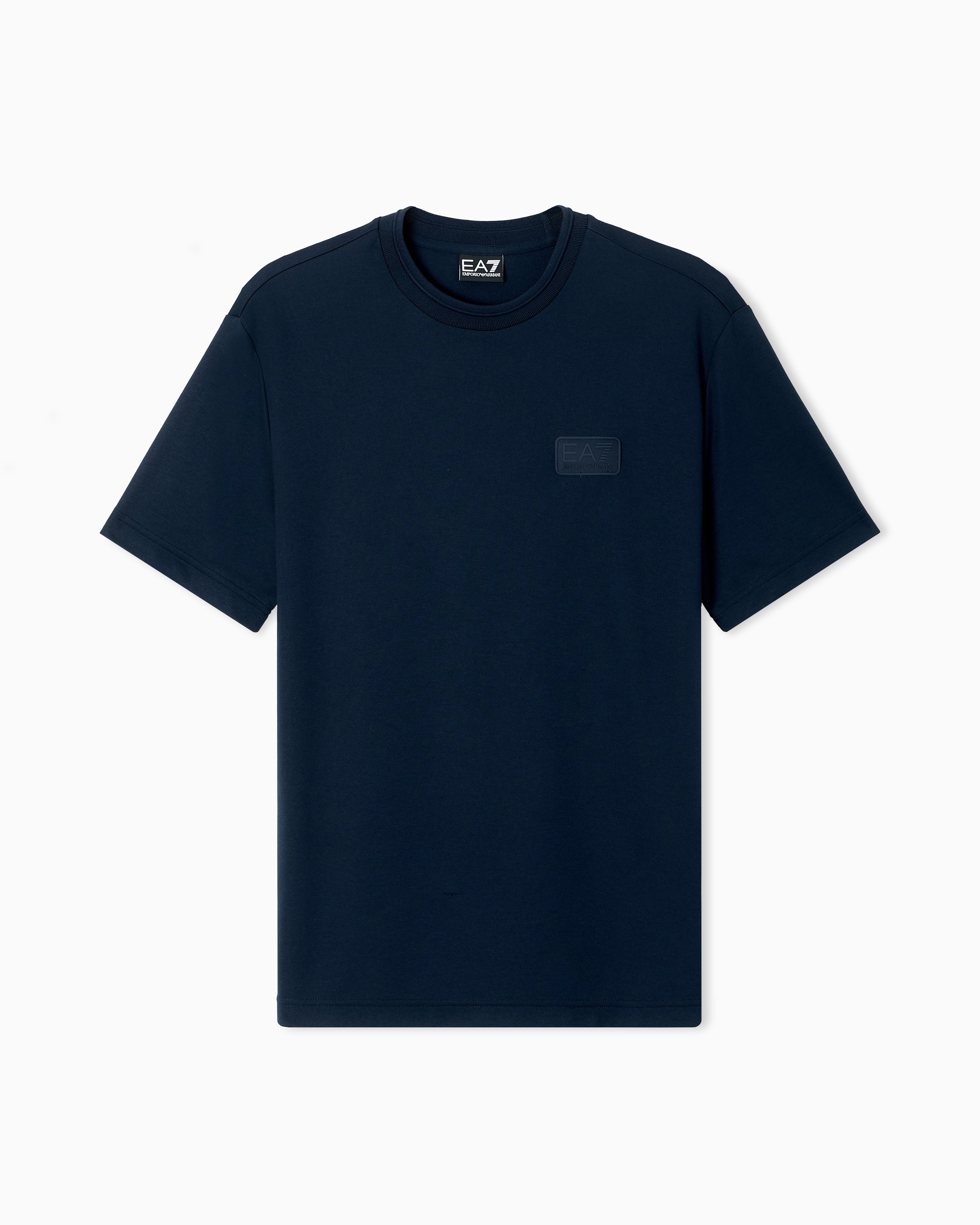 T-shirt Lux Identity in jersey di misto modal 7M001357 AF13862 UB102 EA7 Blu 