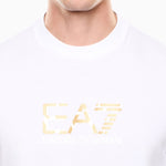 T-shirt girocollo Premium Label in jersey di cotone 7M001562 AF17789 U0002 EA7 White 