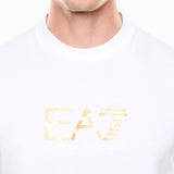 T-shirt girocollo Premium Label in jersey di cotone 7M001562 AF17789 U0002 EA7 White 