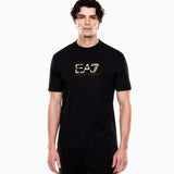 T-shirt girocollo Premium Label in jersey di cotone 7M001562 AF17789 UC001 EA7 Black 