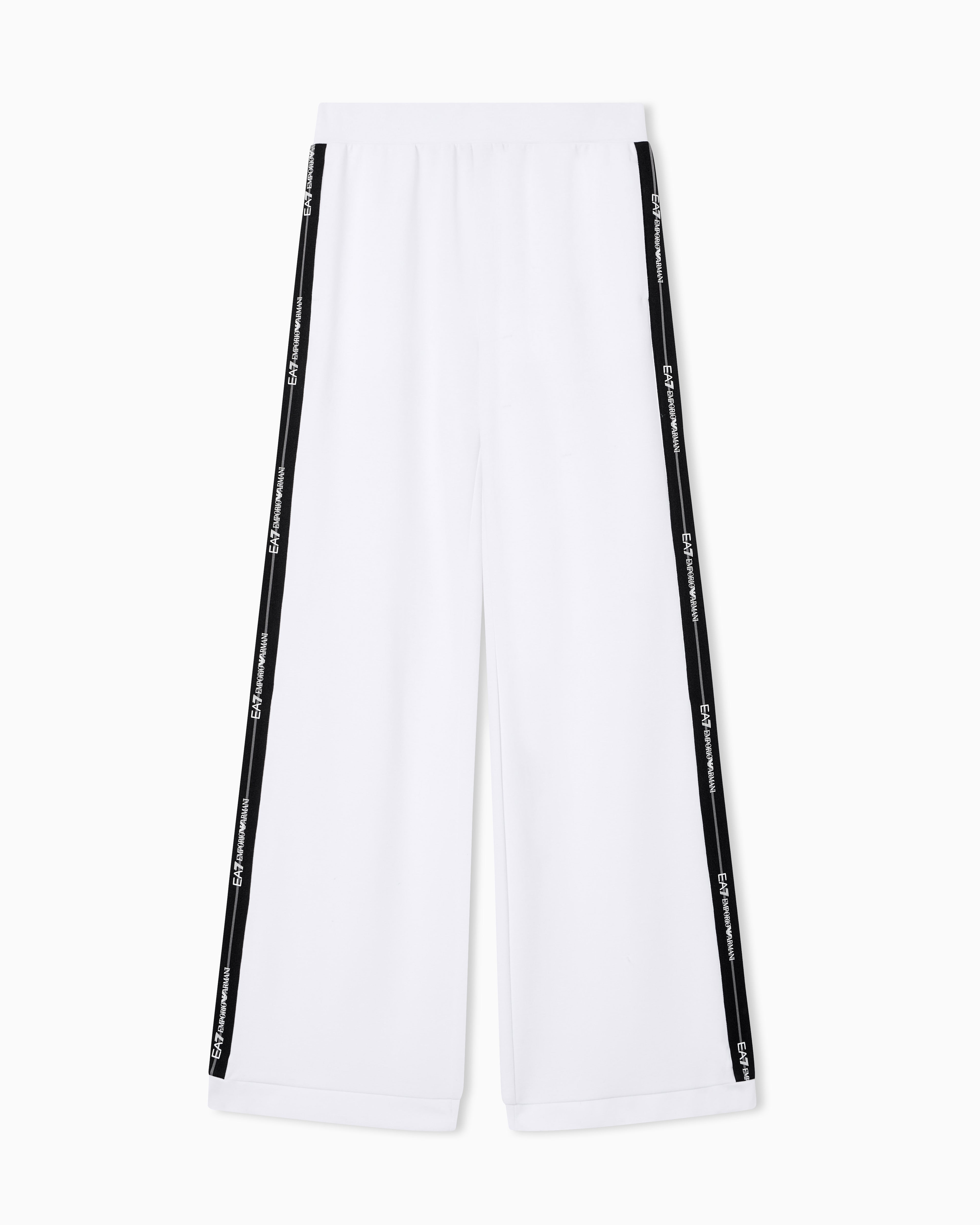 Pantaloni in jersey di cotone e modal 7W000961 AF12501 U0002 EA7 White 