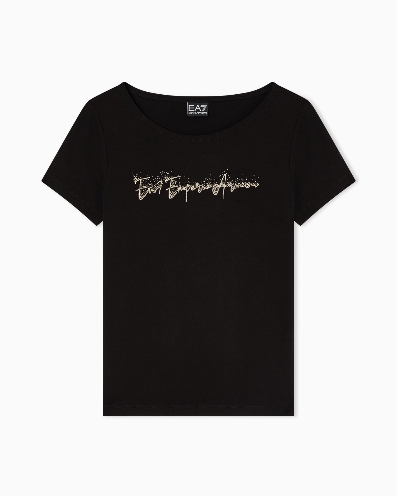 T-Shirt in jersey stretch 7W000978 AF10373 UC001 EA7 Black 