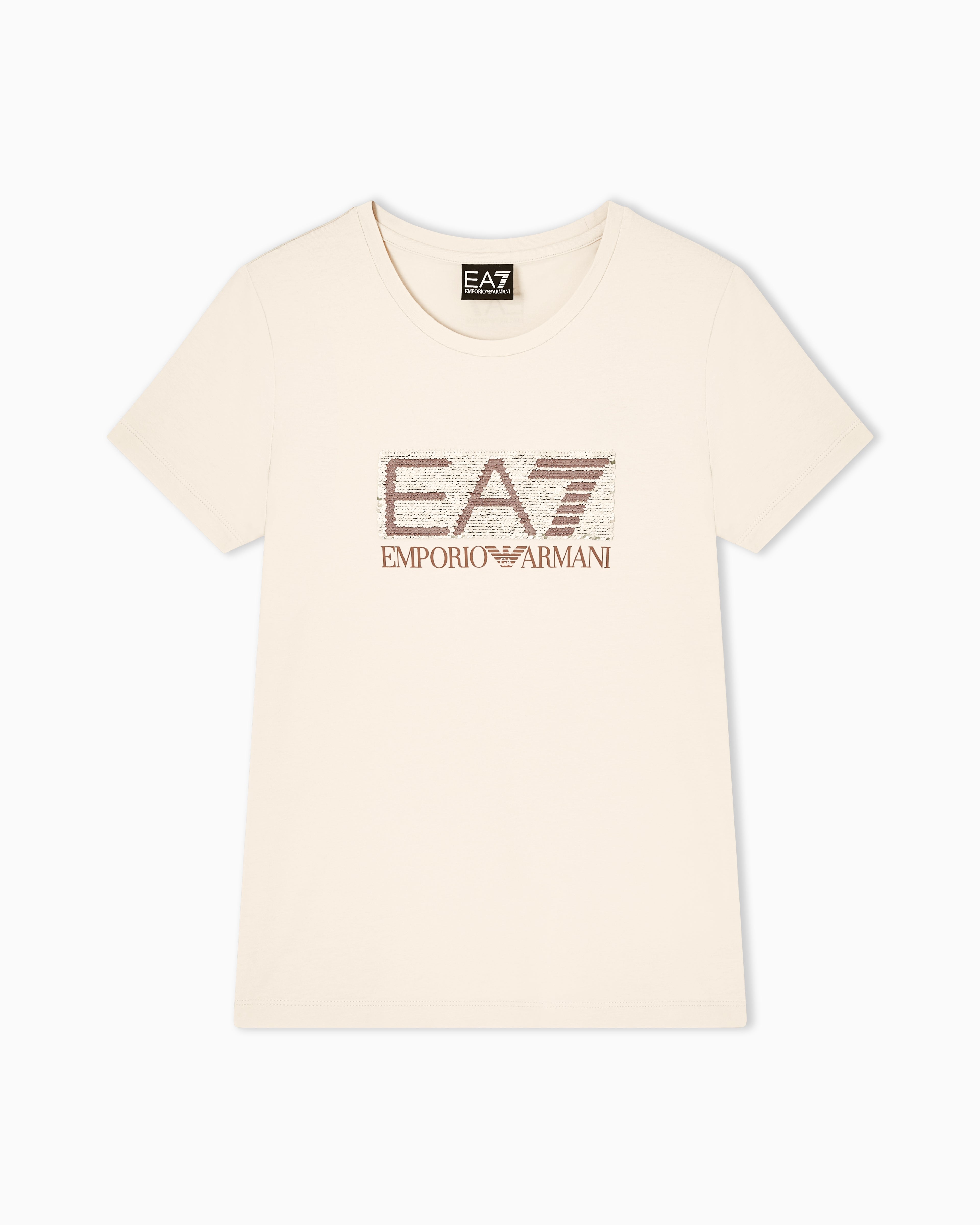 T-Shirt manica corta 7W001093 AF10373 U1088 EA7 Beige 