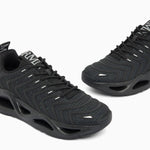 Sneaker con tomaia in mes 7X000303 AF18441 MZ547 EA7 Black 