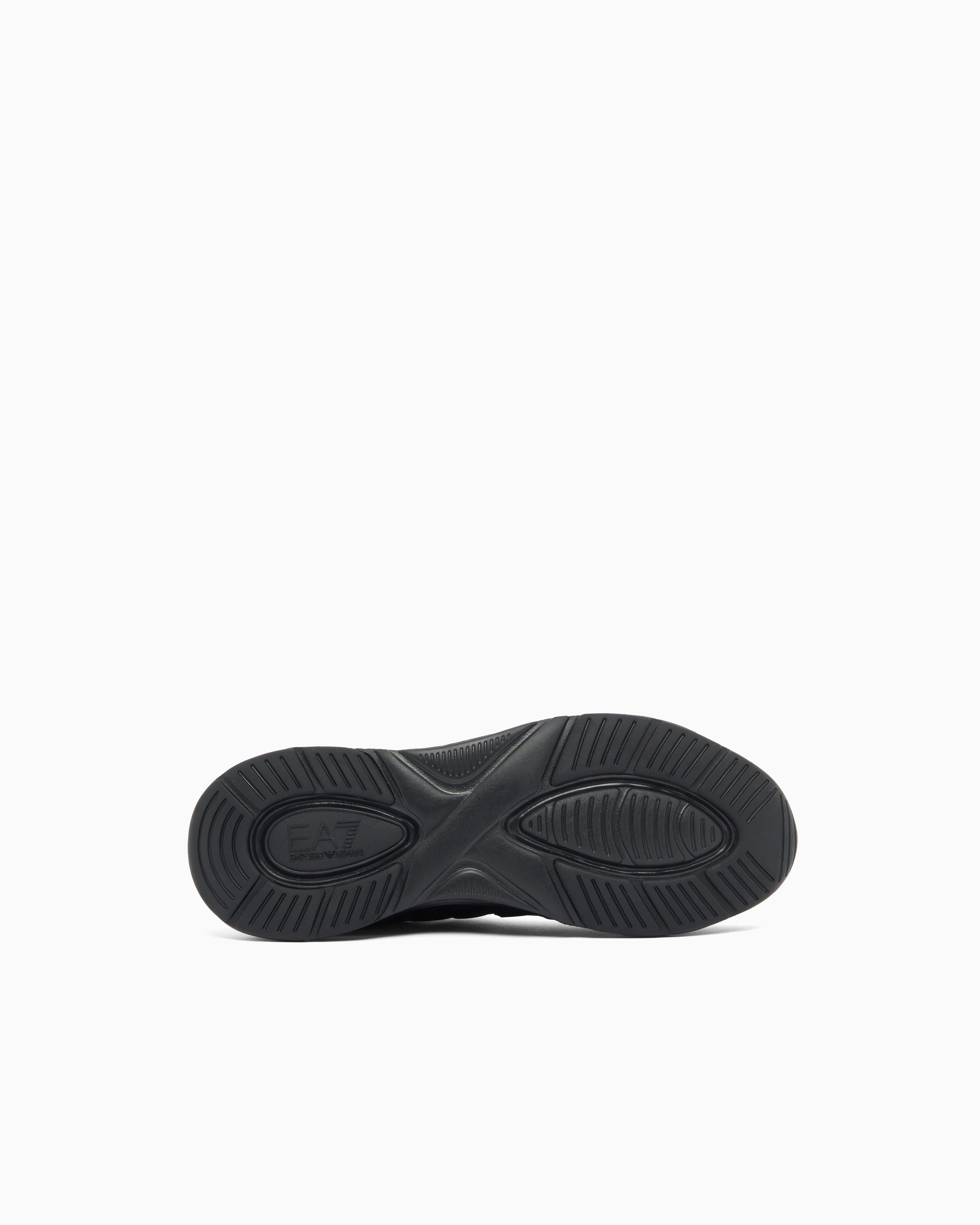 Sneaker con tomaia in mes 7X000303 AF18441 MZ547 EA7 Black 