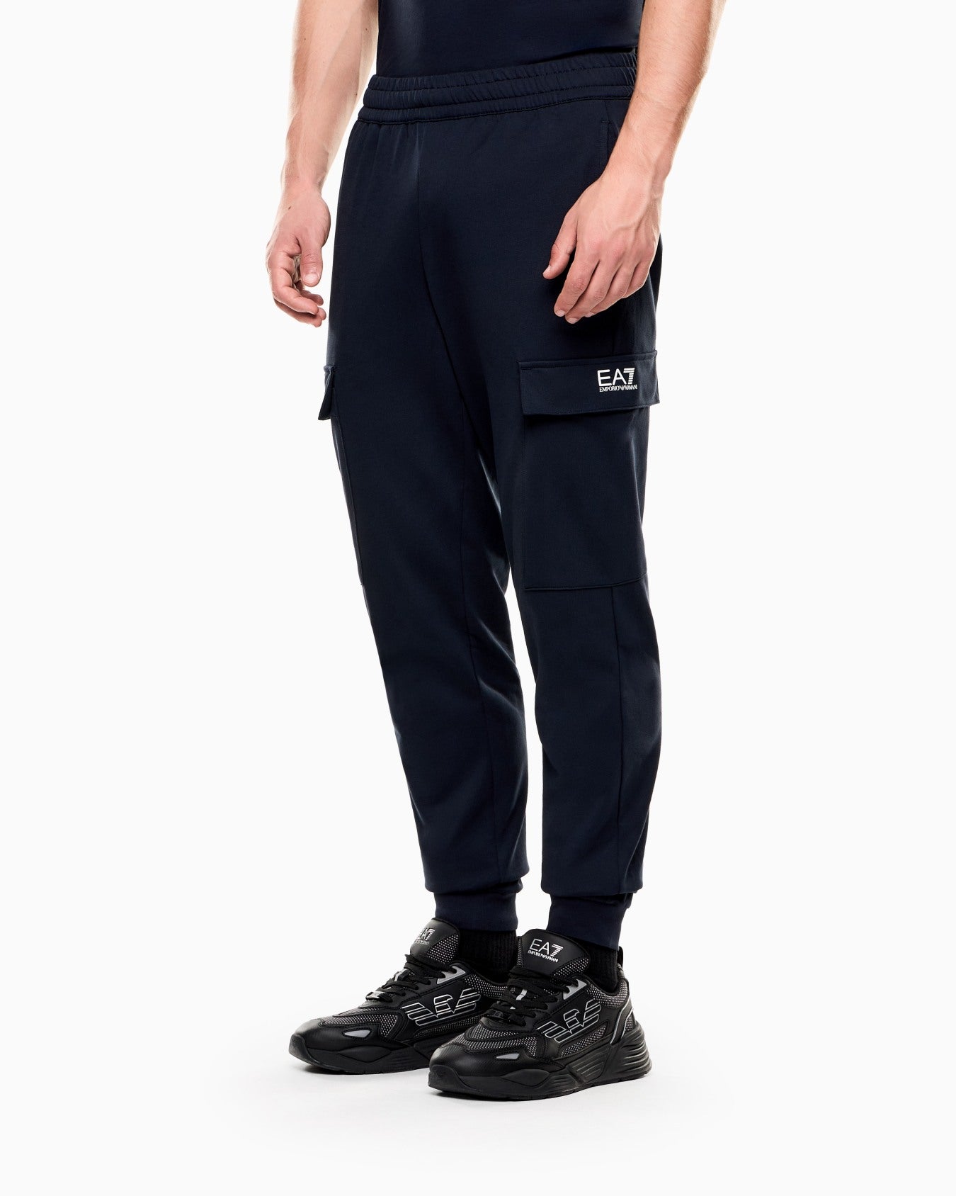 Pantaloni cargo Core Identity in cotone 8NPP67 PJVRZ 1562 EA7 Blue 