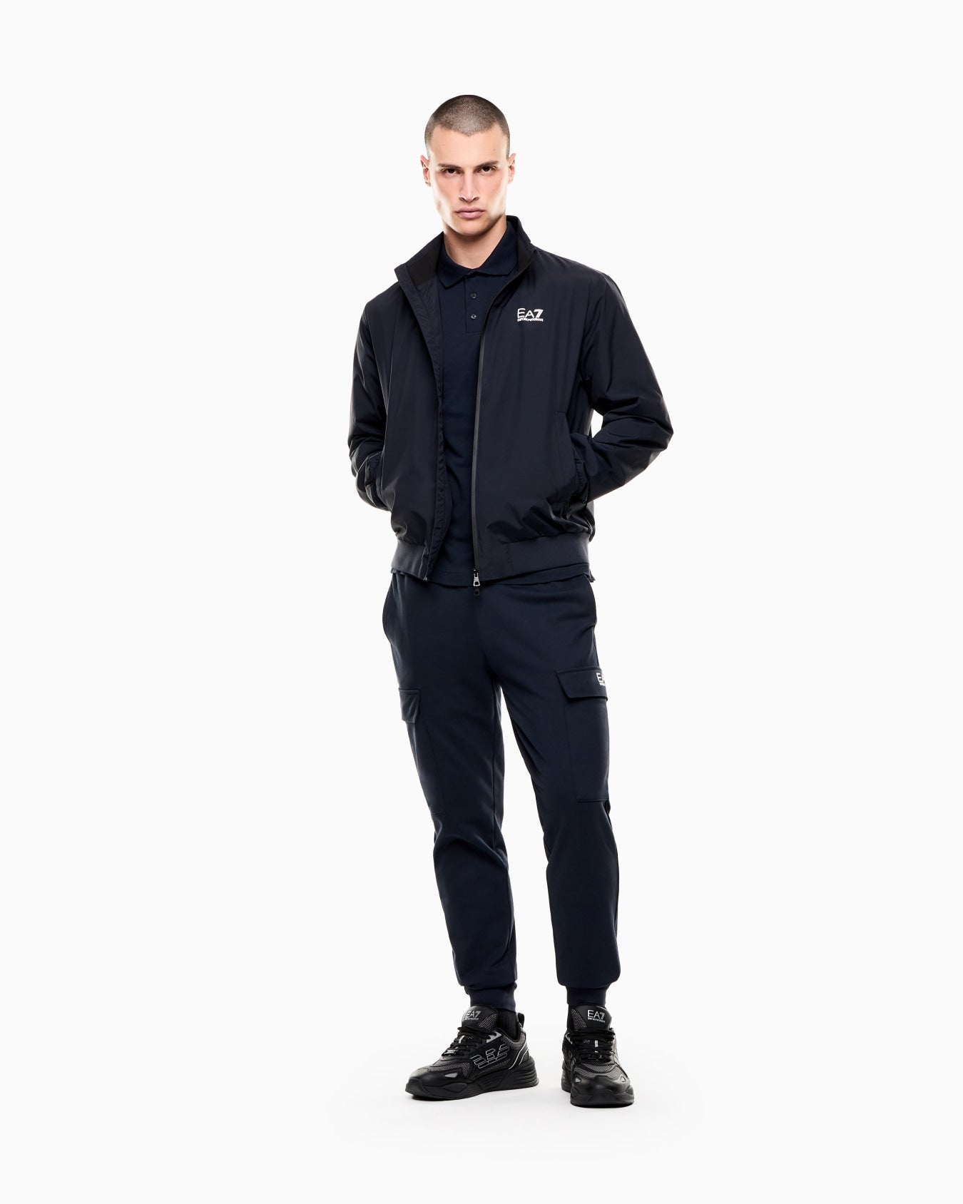 Pantaloni cargo Core Identity in cotone 8NPP67 PJVRZ 1562 EA7 Blue 