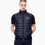 Gilet packable imbottito in piuma con zip 8NPQ06 PNGPZ 1562 EA7 Blue 