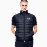 Gilet packable imbottito in piuma con zip 8NPQ06 PNGPZ 1562 EA7 Blue 