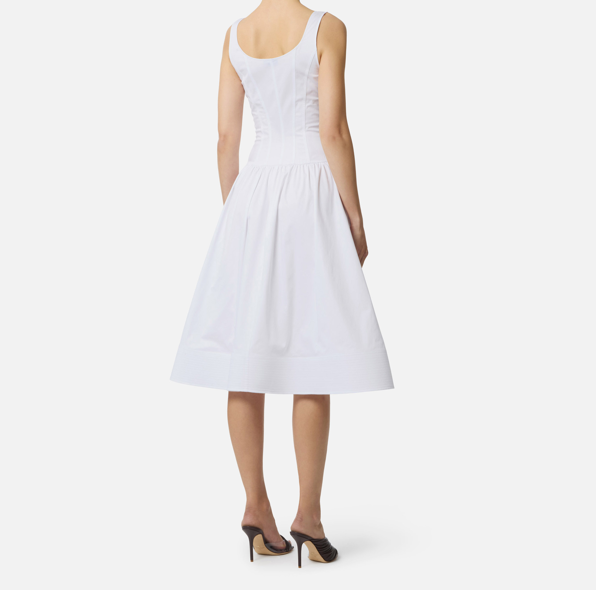 Abito in cotone stretch AB89361E2 100 ELISABETTA FRANCHI Bianco 