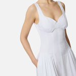 Abito in cotone stretch AB89361E2 100 ELISABETTA FRANCHI Bianco 