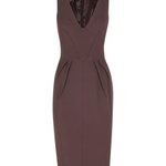 Abito in crêpe leggero AB94162E2 644 ELISABETTA FRANCHI Cacao 