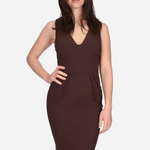 Abito in crêpe leggero AB94162E2 644 ELISABETTA FRANCHI Cacao 
