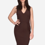 Abito in crêpe leggero AB94162E2 644 ELISABETTA FRANCHI Cacao 