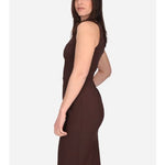 Abito in crêpe leggero AB94162E2 644 ELISABETTA FRANCHI Cacao 