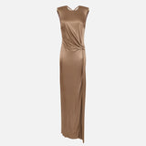Abito Red Carpet in jersey di viscosa lucida ABR2461E2 229 ELISABETTA FRANCHI Argilla 
