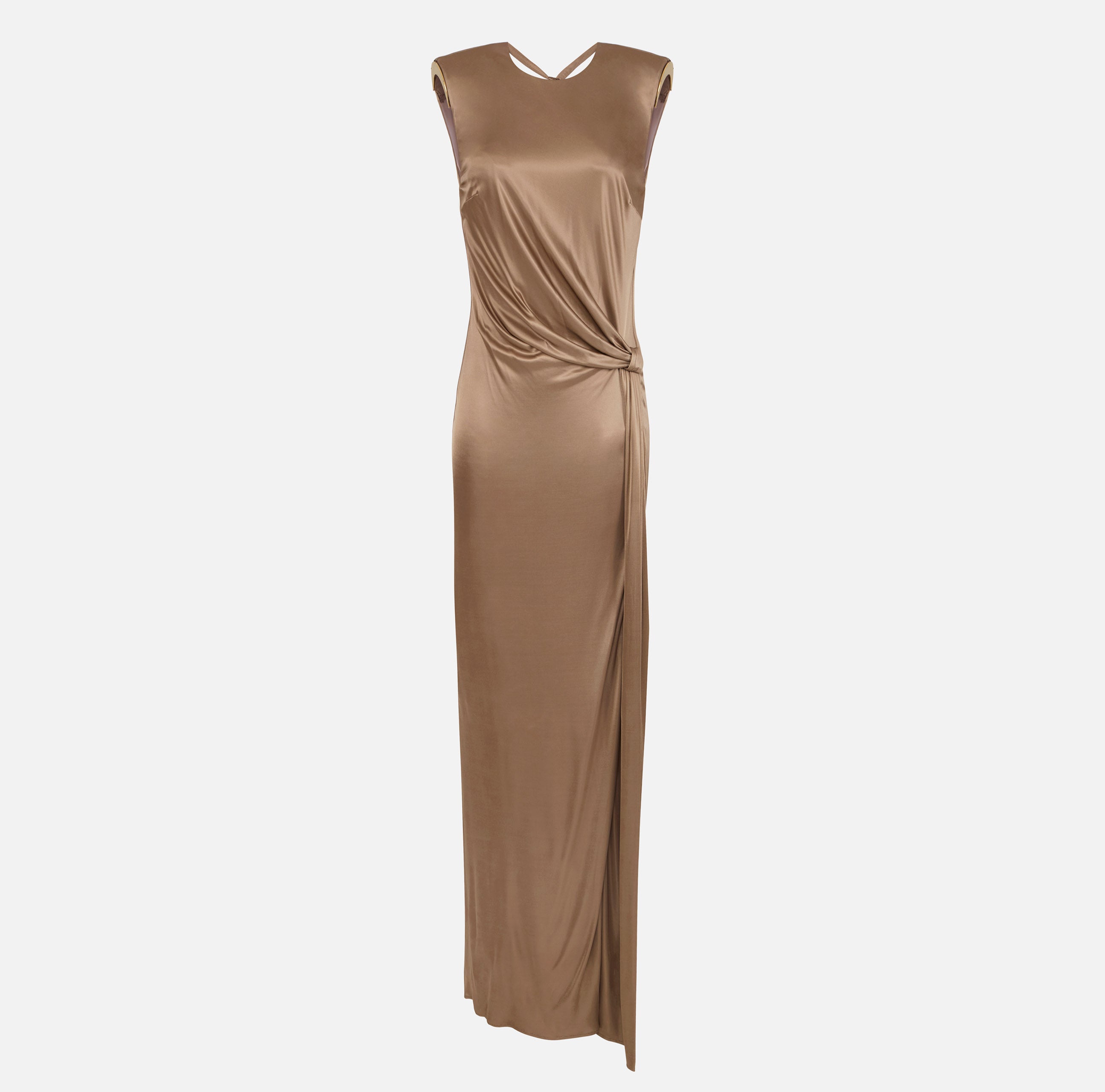 Abito Red Carpet in jersey di viscosa lucida ABR2461E2 229 ELISABETTA FRANCHI Argilla 