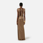 Abito Red Carpet in jersey di viscosa lucida ABR2461E2 229 ELISABETTA FRANCHI Argilla 