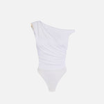 Body in jersey con spalla gioiello<BR/> BO01361E2 360 ELISABETTA FRANCHI Avorio 