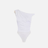 Body in jersey con spalla gioiello<BR/> BO01361E2 360 ELISABETTA FRANCHI Avorio 
