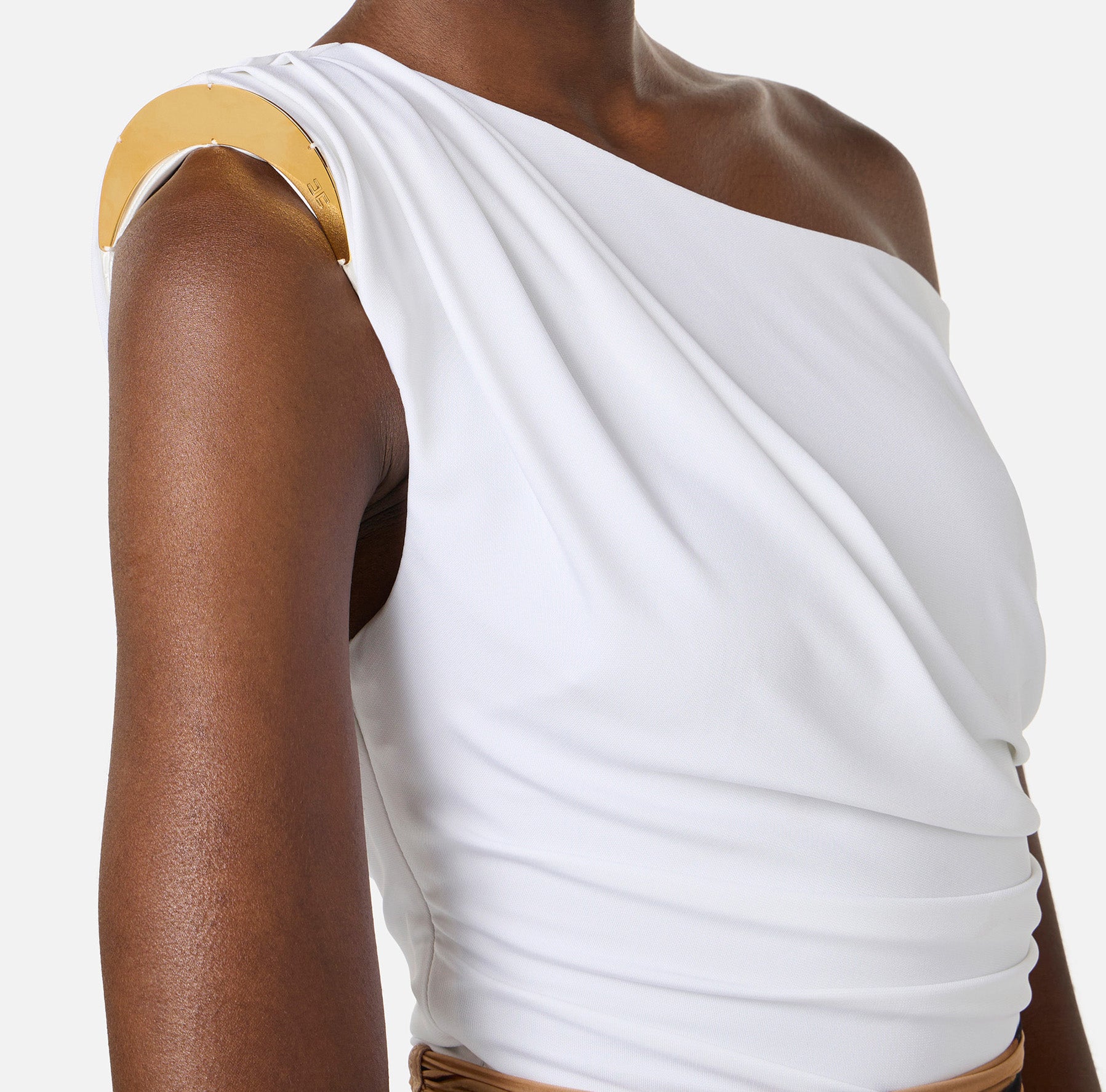 Body in jersey con spalla gioiello<BR/> BO01361E2 360 ELISABETTA FRANCHI Avorio 